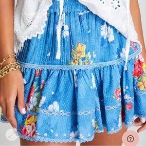 ISO LoveShackFancy Jennings Skirt-Marine Blue XS/S